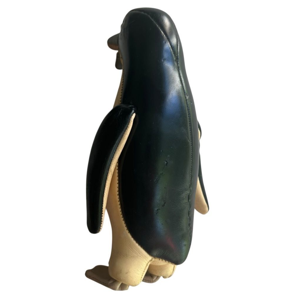 Vintage Japanese Tomi Miniature Stuffed Leather Penguin